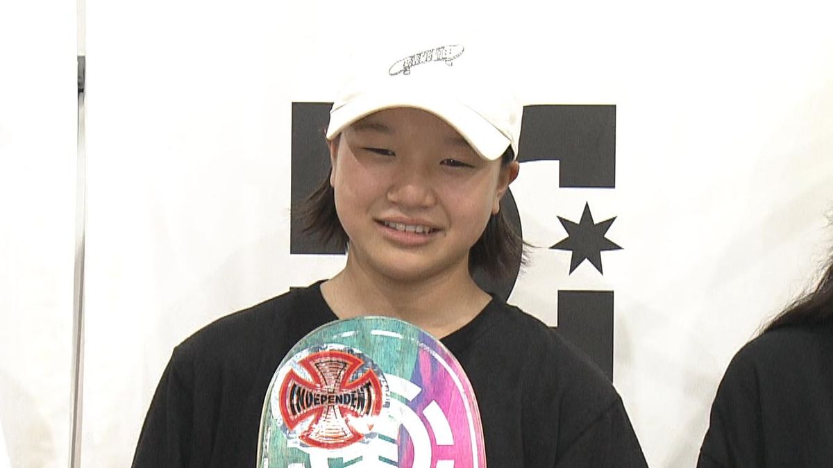 １３歳西矢椛　五輪へ「金メダル」スケボー