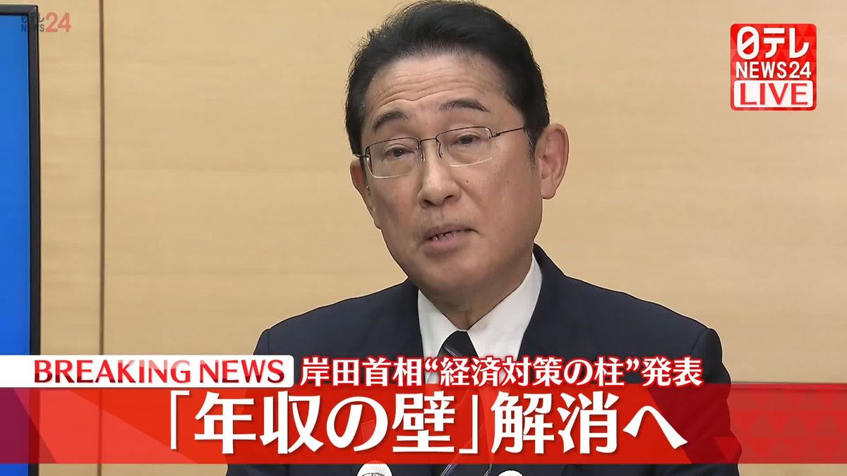 【動画】岸田首相“経済対策の柱”発表　「年収の壁」解消へ