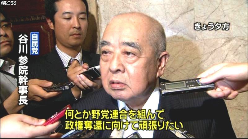 谷川参院幹事長、参院会長選出馬を正式表明