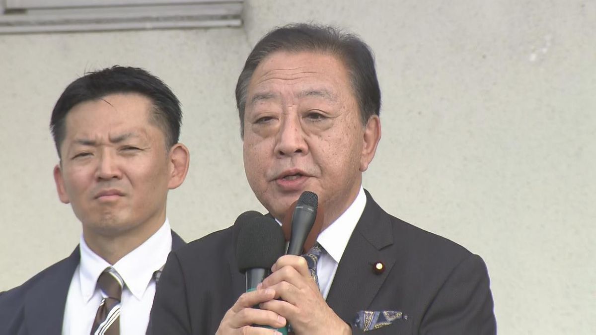 就任後“初”地方遊説　立憲民主党・野田佳彦代表が街頭演説「政権交代こそ最大の政治改革」など訴える 岐阜・可児市