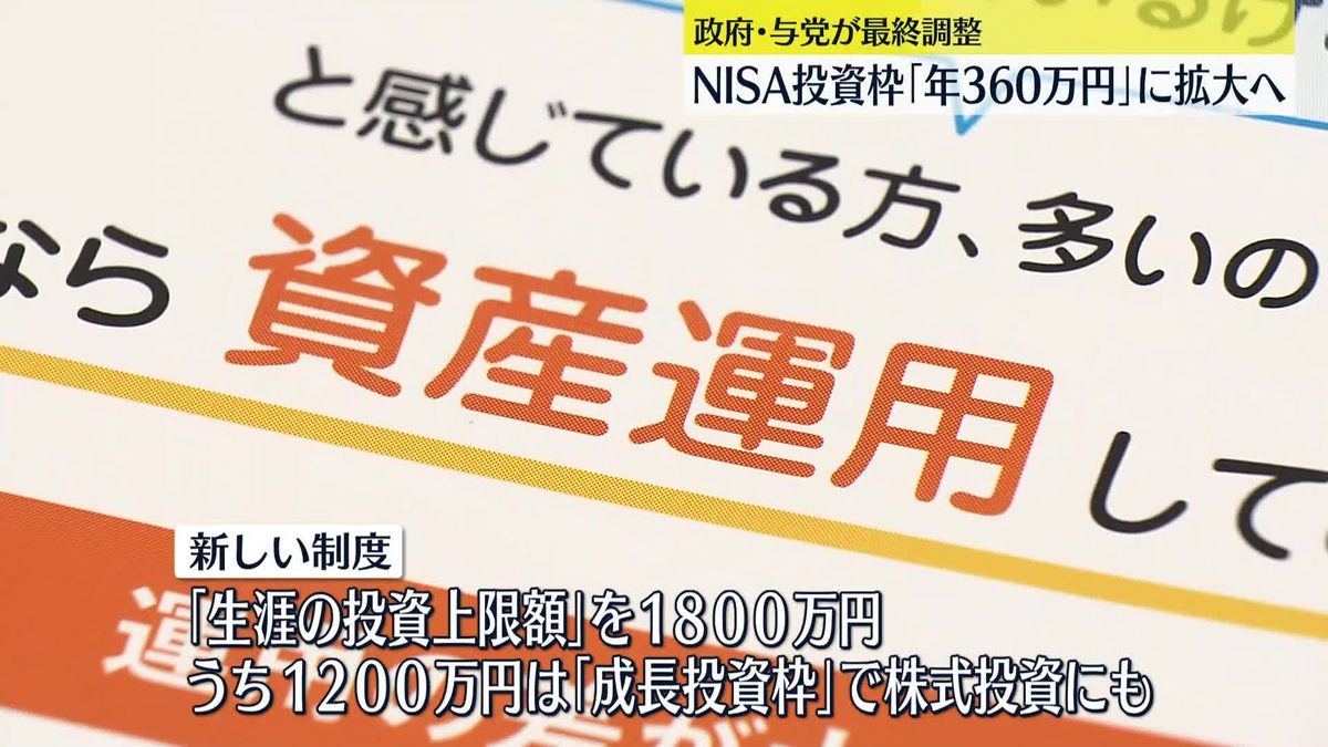 NISA非課税額、年間360万円に拡大へ　期間も無期限に