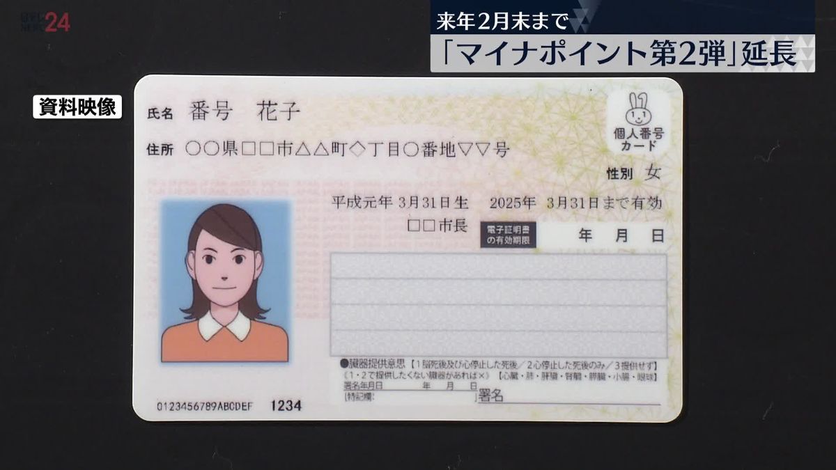 「マイナポイント第2弾」申請期限を来年2月末まで再延長　総務省