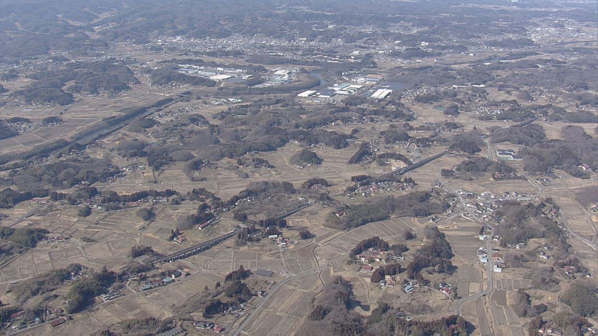 福島県二本松付近での点検作業（空撮）