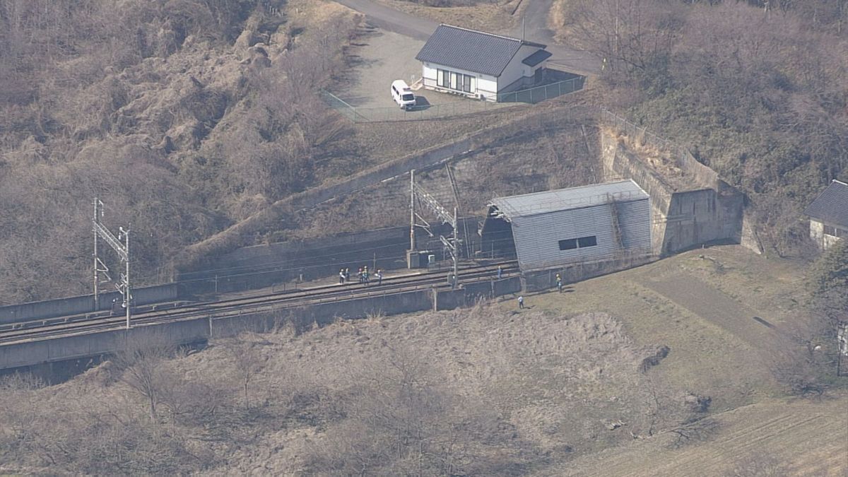 福島県二本松付近での点検作業（空撮）