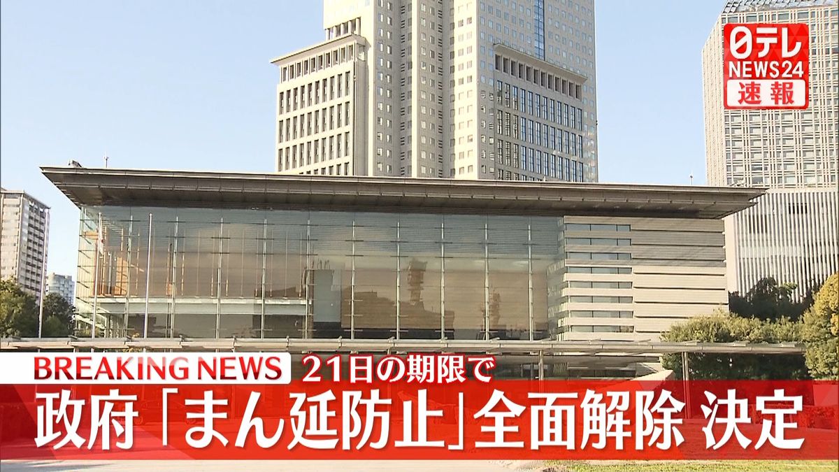 全国の「まん延防止措置」21日で全面解除決定