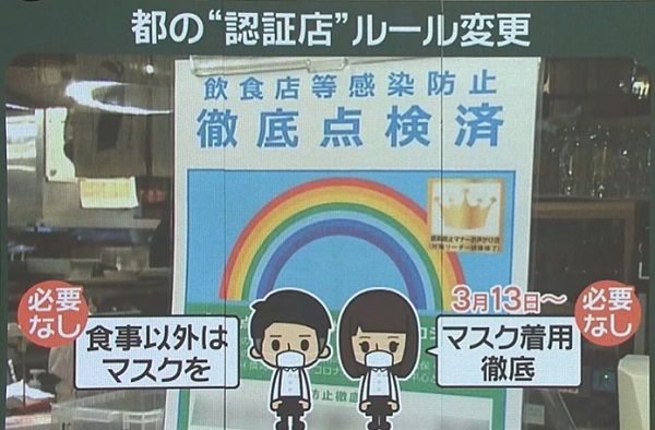 東京都の「認証店」　ルール変更へ