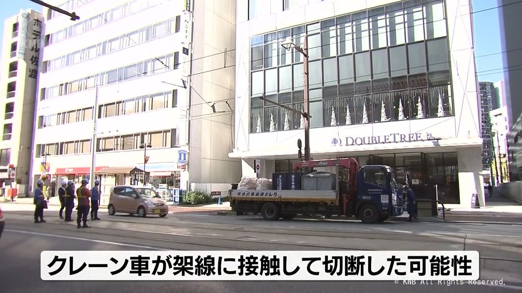 富山市内電車で架線切断　富山駅から南の区間で一時運転見合わせ