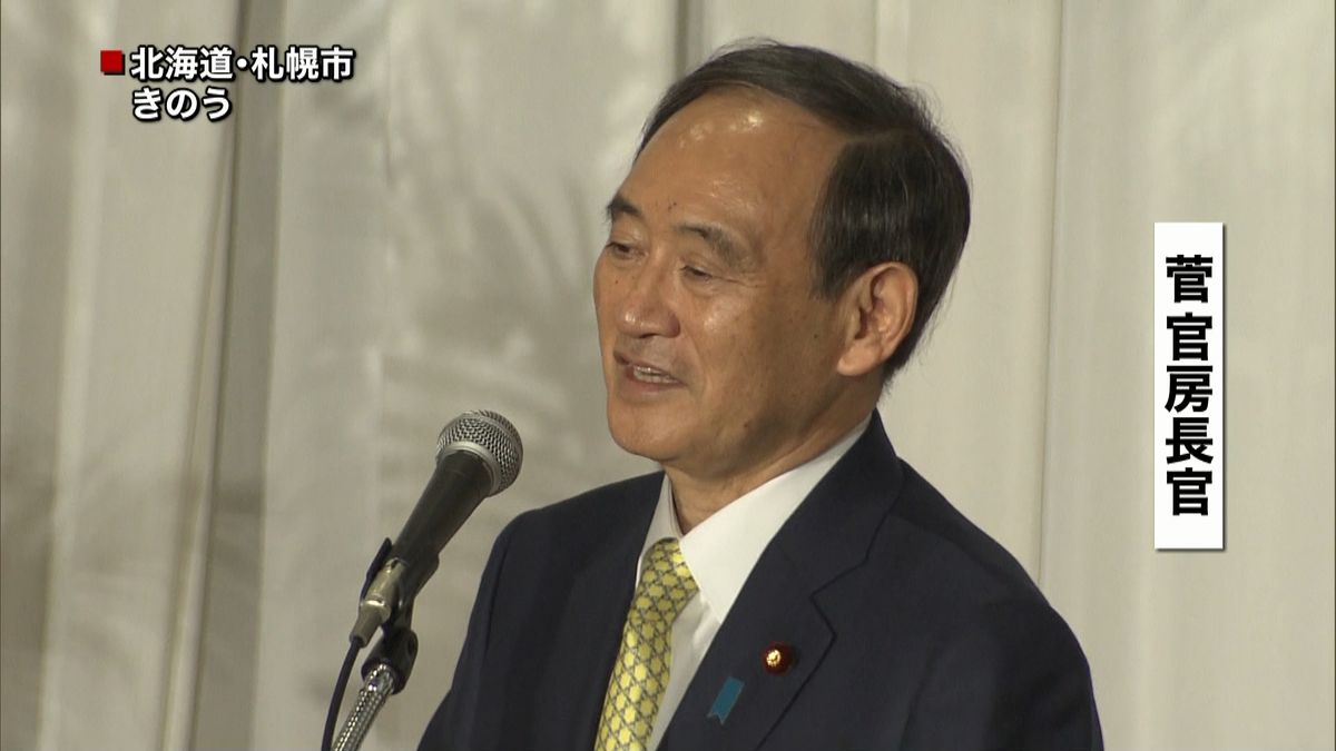 菅長官「経済対策を実行に移すことが大事」