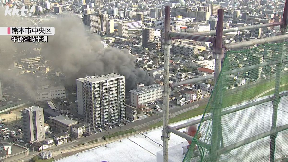 火事現場は住宅密集地