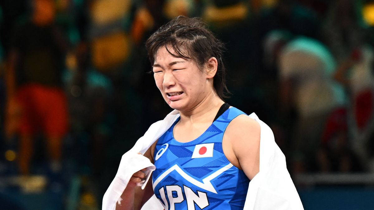 レスリング女子62キロ級で金メダルを獲得した元木咲良選手(写真:ロイター/アフロ)