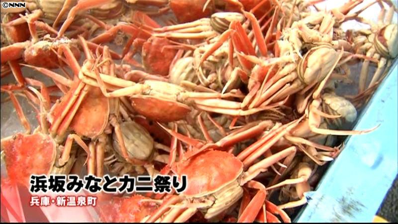 ズワイガニ格安販売も！浜坂漁港でカニ祭り