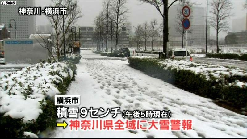 横浜で９センチ、東京都心で７センチの積雪