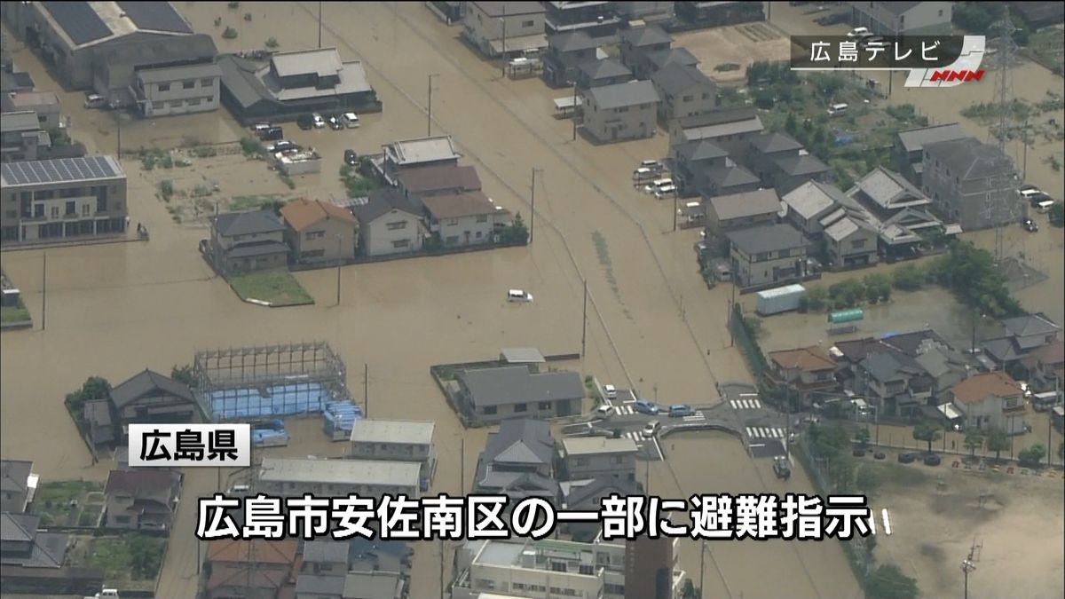 芦田川支流が決壊　福山市で１９棟“浸水”