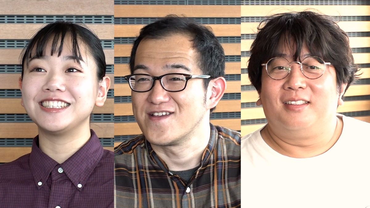 劇団『ヨーロッパ企画』（左から）藤谷理子さん、上田誠さん、諏訪雅さん