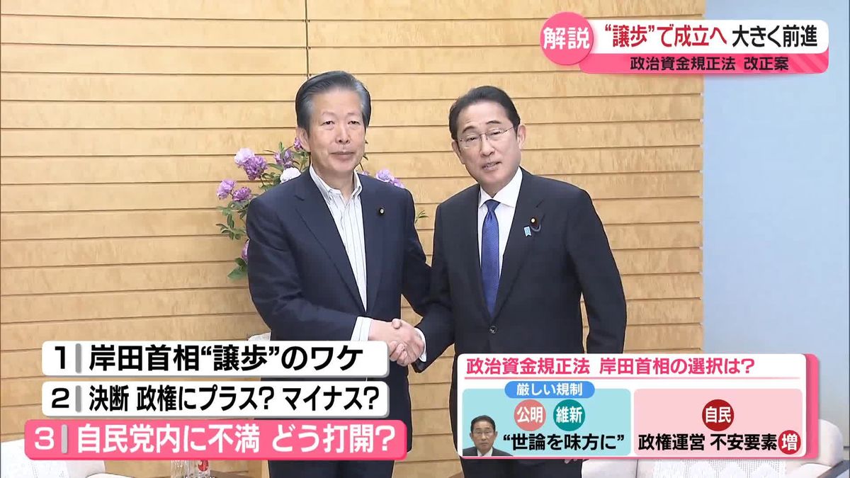 【解説】岸田首相“譲歩”で成立へ前進　決断の背景は？　政治資金規正法改正案