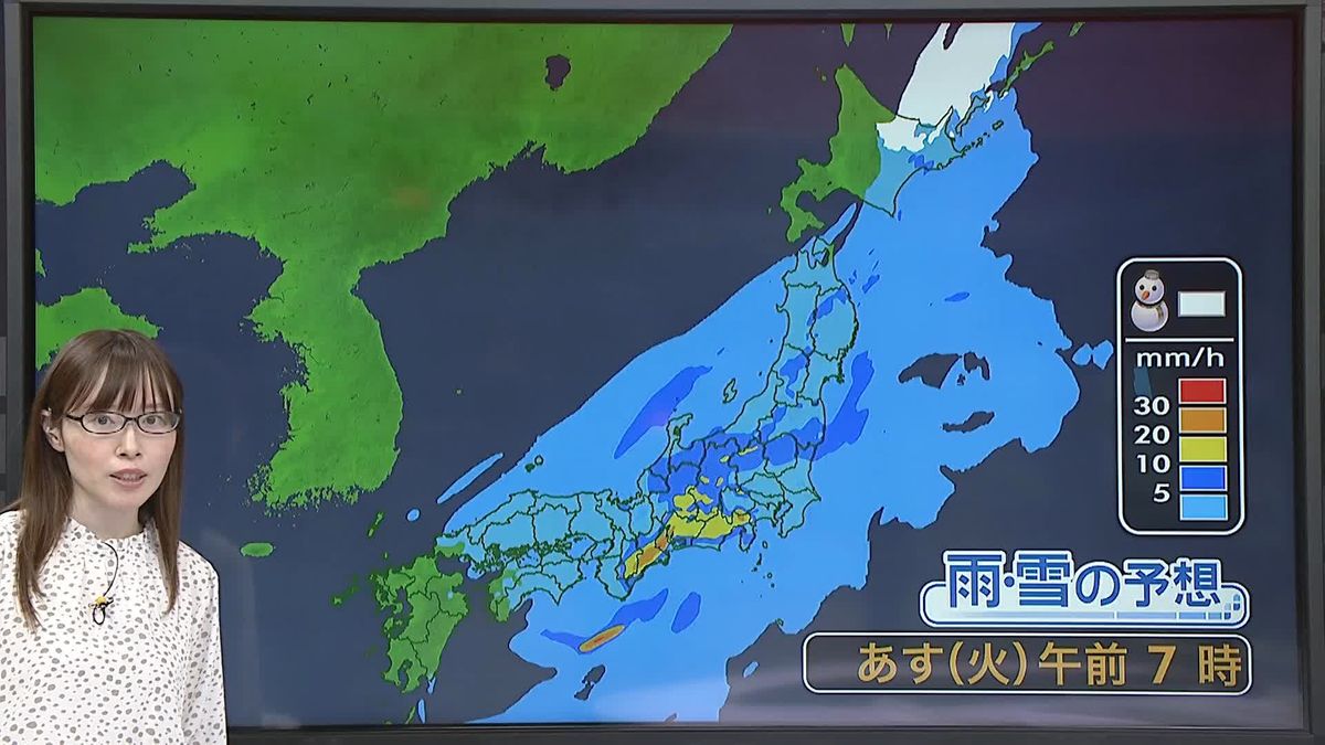 【天気】東海から関東で雨が強まる　西日本の雨は朝までが中心