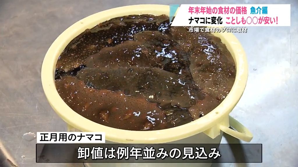 【魚介編】年末年始の食材価格の見通しは？地震でナマコが豊漁！？