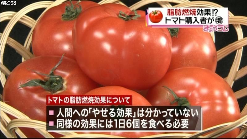 「脂肪燃焼効果」受け、トマト購入者が増加