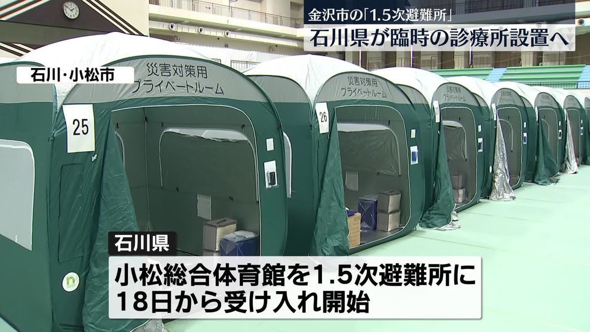 石川県　金沢市の「1.5次避難所」に臨時診療所を設置へ