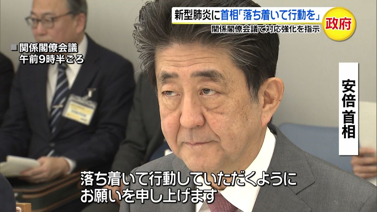 “新型肺炎”安倍首相「落ち着いて行動を」