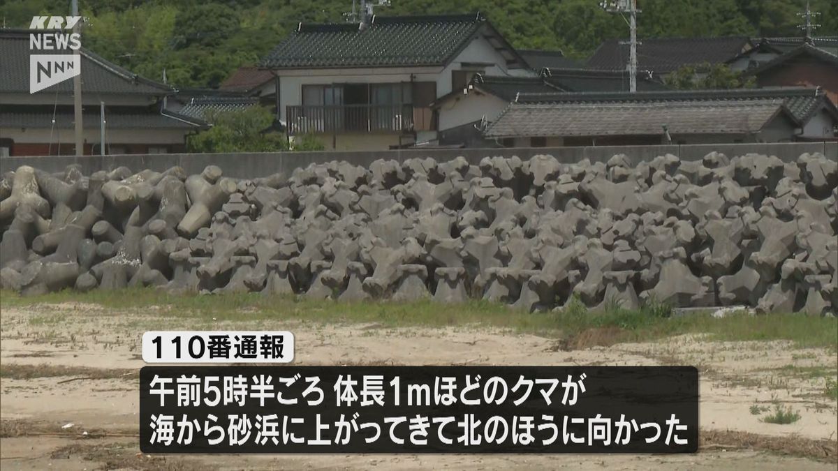 「クマが海から上がってきて北に向かった」山口市秋穂付近でクマの目撃情報相次ぐ