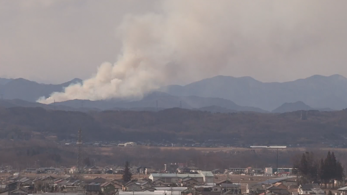 上田市の山火事