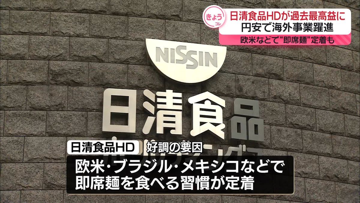 日清食品HD、昨年度の純利益が過去最高を更新　541億7000万円