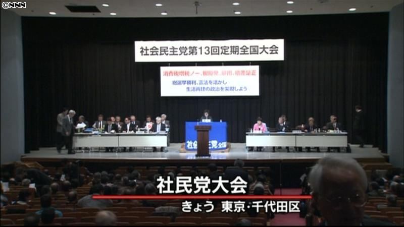 社民党、幹事長に重野氏再任　初の投票選出