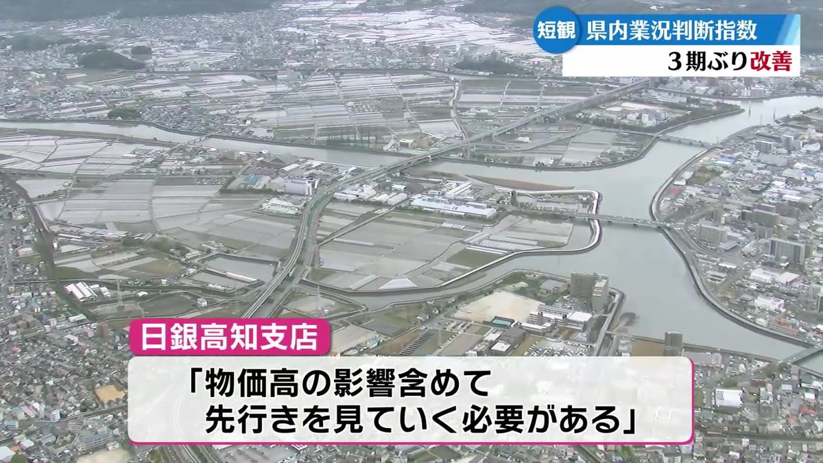 9月の高知県内の企業短期経済観測調査 前回からプラス11ポイントと3期ぶりの改善【高知】