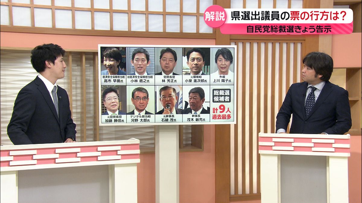 自民党総裁選 　石川県の議員の投票先は？　政治担当記者が解説