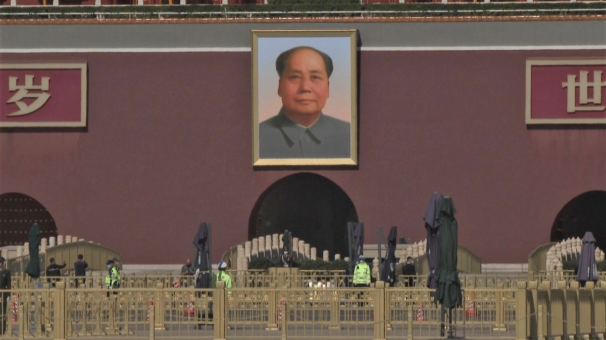 天安門に掲げられた毛沢東の肖像