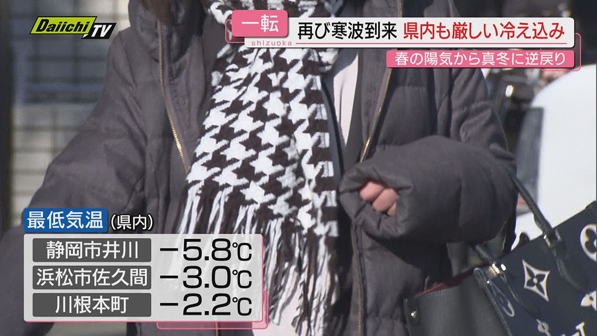 【真冬逆戻り】寒波再来で氷点下の冷え込み“春の足音”いずこ…影響長期化に県内各地で困惑の声も（静岡）