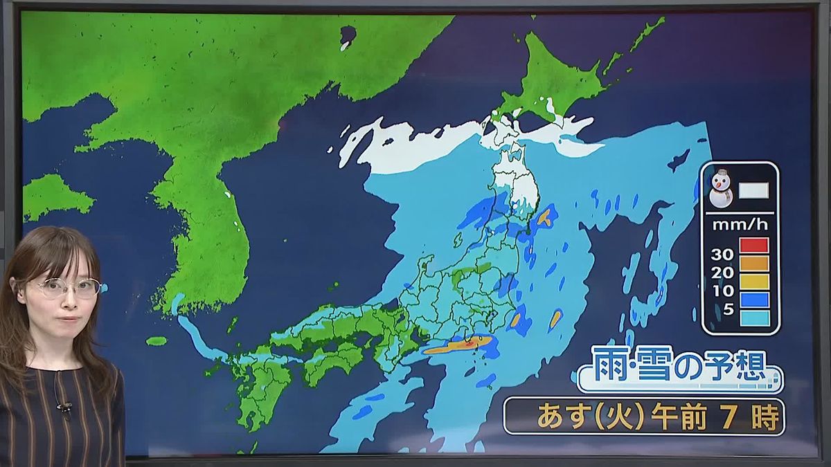 【あすの天気】関東など昼前後まで雨降りやすく…東北や北海道で湿った雪も