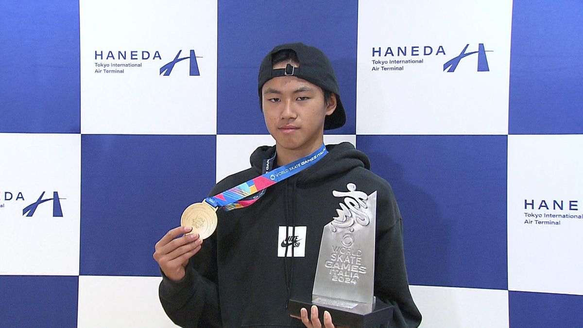 「いまだにあまり実感が」17歳の佐々木音憧　史上最年少での優勝果たし帰国【スケートボード】