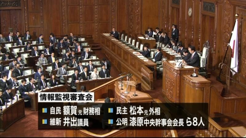 「情報監視審査会」の委員に８人を選任