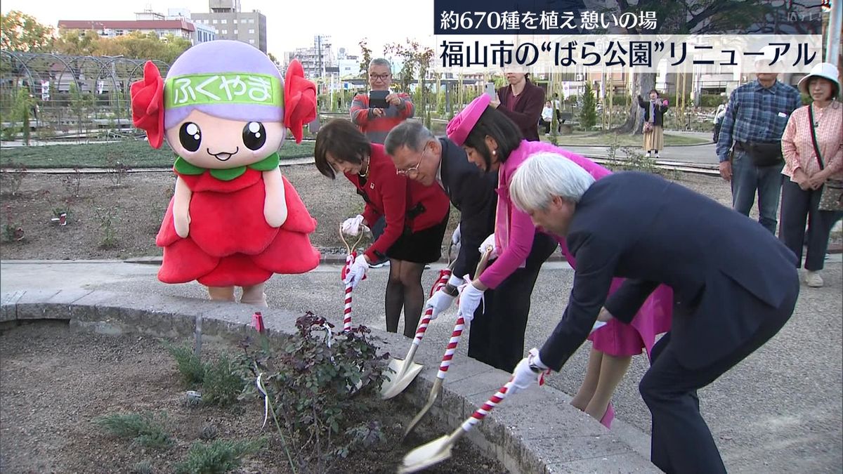 世界バラ会議に向け福山市の「ばら公園」リニューアルオープン