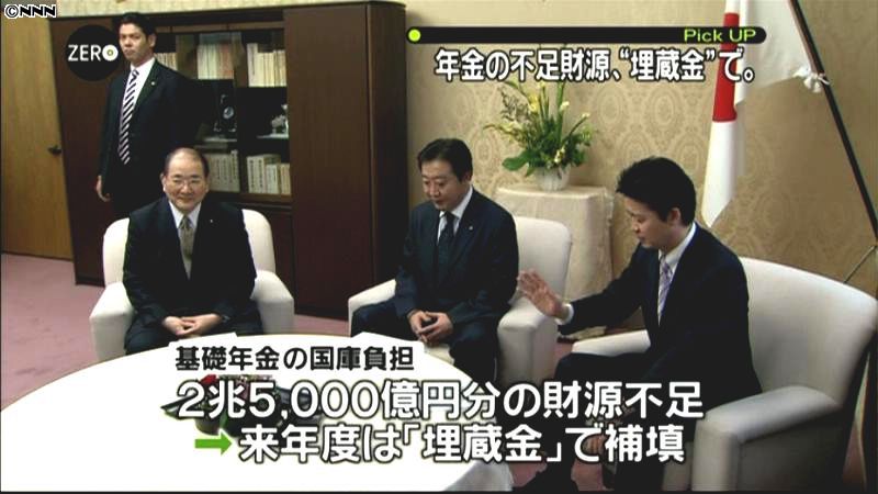 基礎年金の国庫負担、「埋蔵金」で財源補填