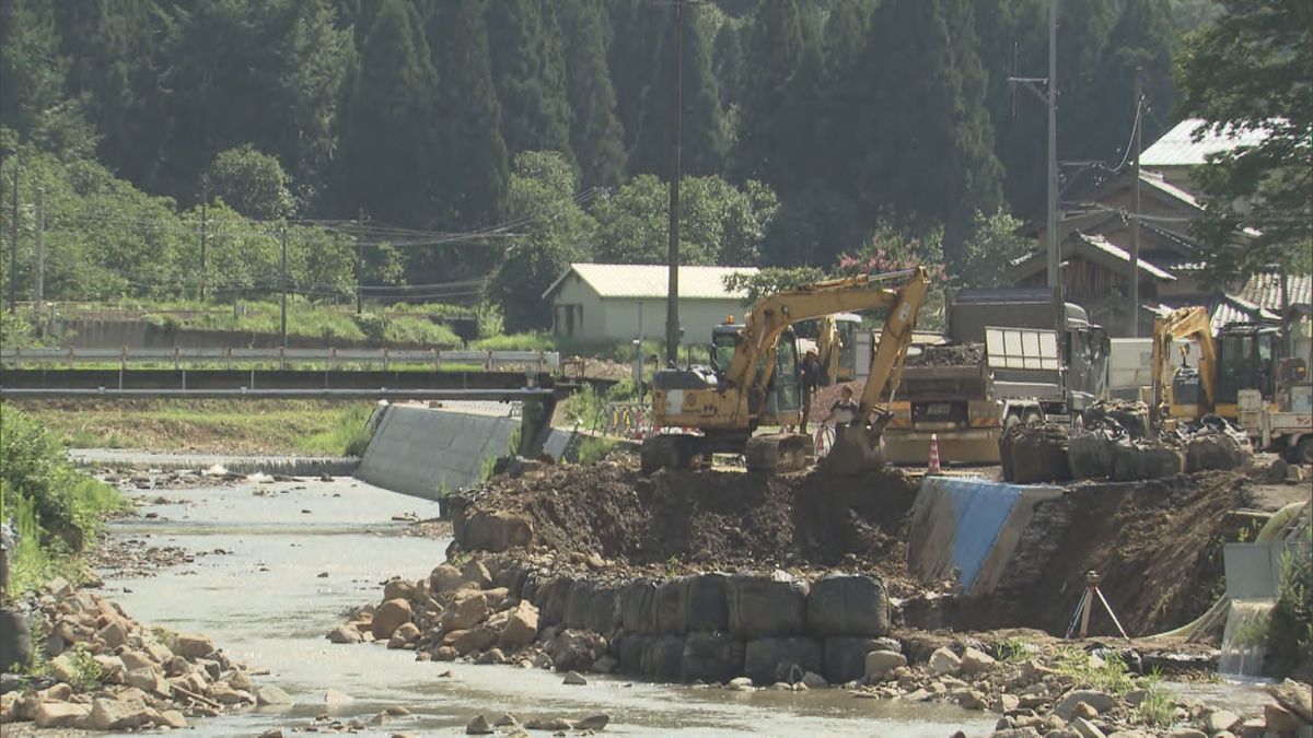 集落を堤防で囲って家屋を守る「輪中堤」の完成が延期に 3年前に大雨被害の南越前町今庄 景観の変化に戸惑う住民も