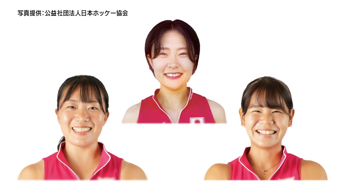 尾本桜子選手（左）田中彩樹選手（中央）鈴木美結選手（右）