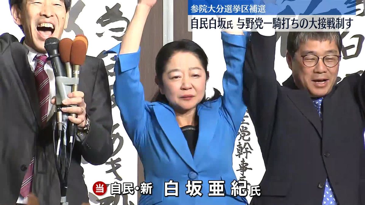 参議院大分選挙区補選　白坂亜紀氏（自民・新）が当選