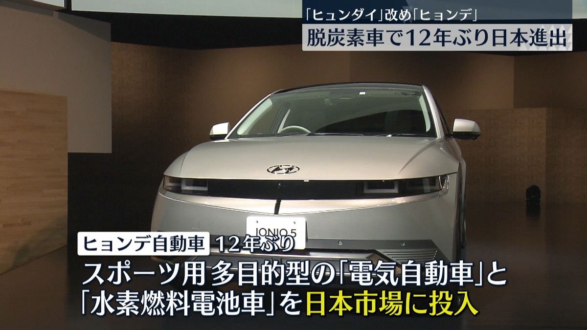 韓国のヒョンデ自動車　二酸化炭素排出しない車に絞り12年ぶり日本参入
