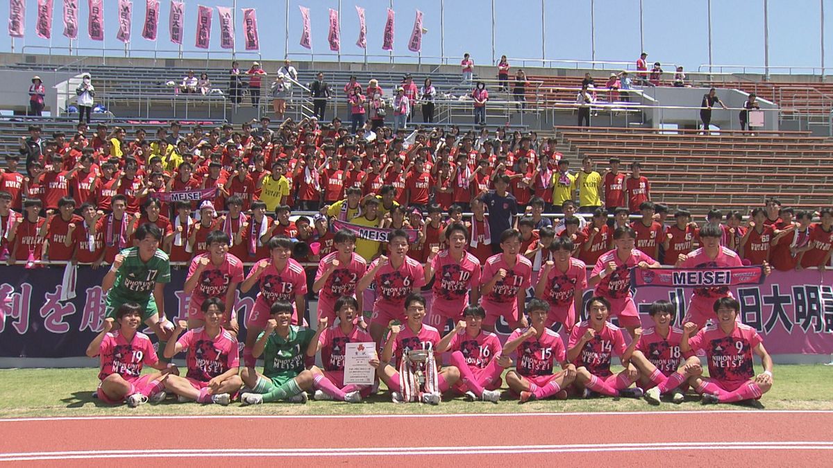 【山梨県高校総体】サッカー男子 日大明誠が初V 決勝は3ゴールで完封勝利