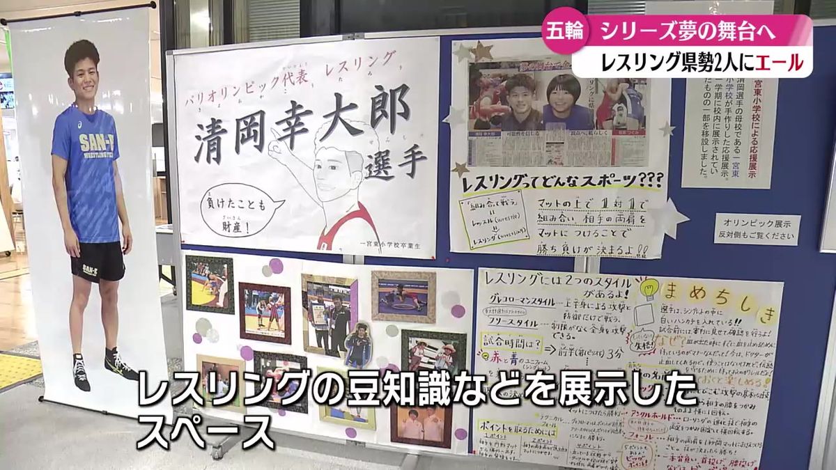 高知市出身の清岡幸大郎選手の応援展示 高知市役所に設置中【高知】