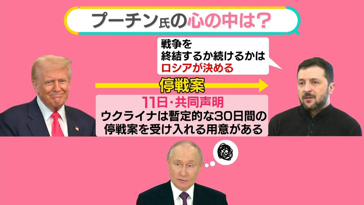 激しくなる駆け引き…アメリカが示した停戦案にプーチン大統領の本音は？【#みんなのギモン】