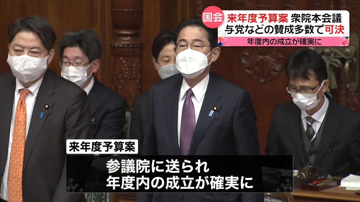 来年度予算案、衆議院本会議で可決　年度内の成立が確実に