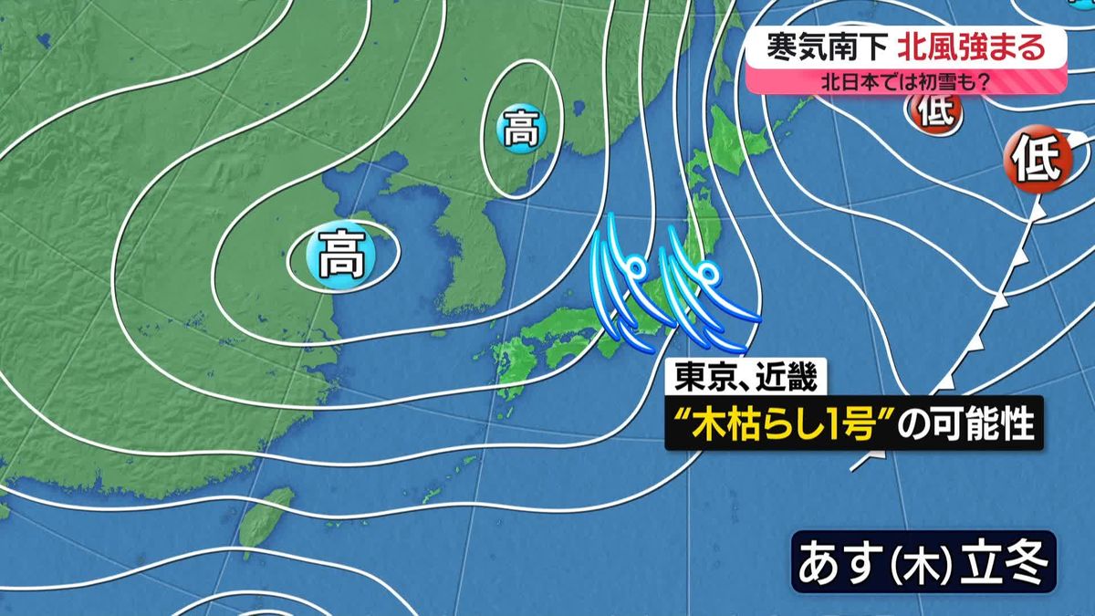 【あすの天気】全国的に冷たい北風　北海道は平地で積雪の恐れ