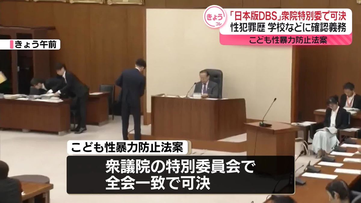 「日本版DBS」導入へ　こども性暴力防止法案、衆院特別委で可決