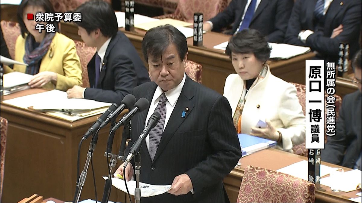 原口議員“放射性物質の影響”ただす