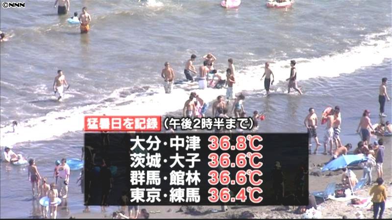 各地で猛暑日、大分・中津は３６．８℃
