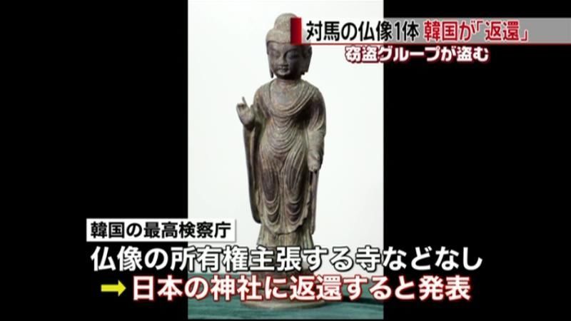 対馬で盗まれた「銅造如来立像」日本返還へ